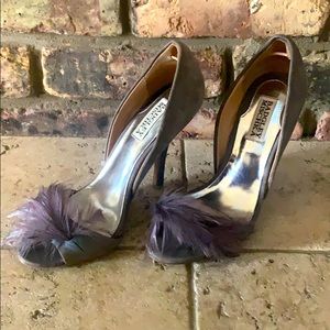 Badgley Mischka Feathered Heels